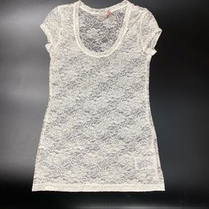 Guess White Lace Top